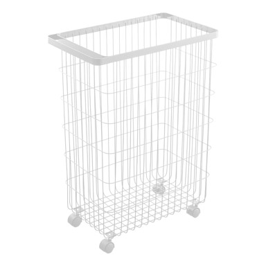 YAMAZAKI Bijela metalna košara za rublje 55 l Tower