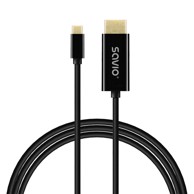 SAVIO Kabel USB-C na HDMI, CL-191, rezolucija 4K 30 Hz, duljina 2 m