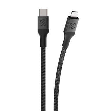 SCOSCHE Kabel Strikeline Heavy-Duty, USB-C na Lightning, 1.2 m, sivi