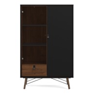 TVILUM Crna vitrina Ry