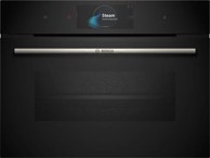 BOSCH Ugradbena pećnica CSG7584B1, parna, 60 cm, 47 l, Energetski razred A+, crna