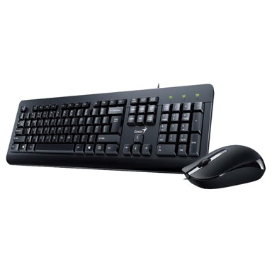 GENIUS Set miš i tipkovnica KM160 Desktop, crni