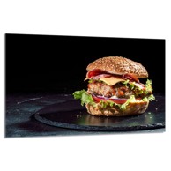 TMK Staklena zaštita za štednjak ili ploču za kuhanje 80 x 52 cm, hamburger