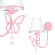 CHARLOTTE PINK Zidna lampa, 1xE14