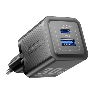 VENTION Punjač FEQB0-EU, USB-C, USB- A, 30W/30W, GaN 