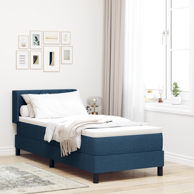 Box Spring krevet s madracem, plavi, 80x200 cm