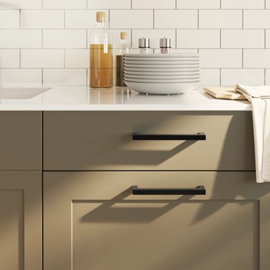 Ručke za ormarić 20 kom crne 128 mm od nehrđajućeg čelika