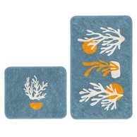 MILA HOME Plave kupaonske prostirke u setu 2 kom 60x100 cm