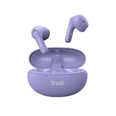 TRUST Bežične Yavi Earbuds, ljubičaste, in-ear, ENC
