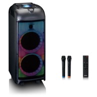 LENCO Party zvučnik PA-260BK, Bluetooth, FM radio, 150W, 2x bežični mikrofon