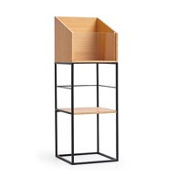 NORSTONE Stalak za ploče Vinyl LP Case, crno-bambus