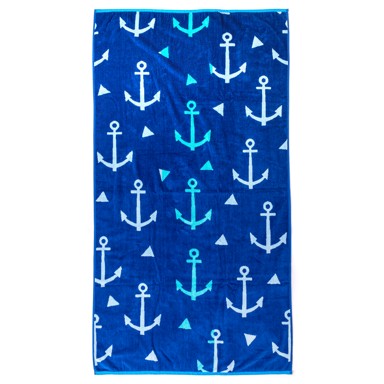 LIVING IN Ručnik za plažu ANCHOR 90x170 cm plavi