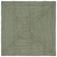 Tepih od jute, 120 x 120 cm, maslinastozeleni