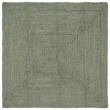 Tepih od jute, 120 x 120 cm, maslinastozeleni