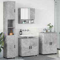 Set namještaja za kupaonicu 4 komada beton siva 61 x 35 x 64 cm