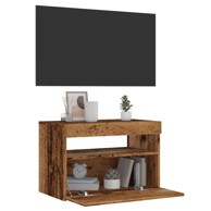 TV ormarić s LED svjetlima staro drvo 60x35x40 cm