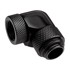 ALPHACOOL Kutni adapter 90° Eiszapfen, rotirajući, G1/4 vanjski na G1/4 unutarnji navoj, crna