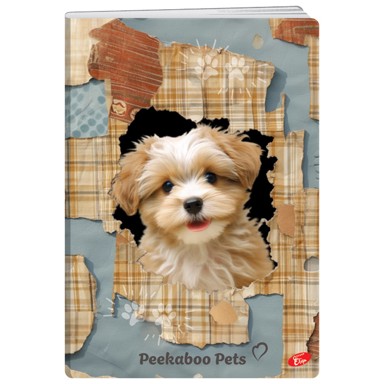 ELISA Teka meki uvez Peekaboo Pets, A4 crte 40+2 L 80 g