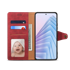 LENUO Preklopna maskica kožna za Redmi Note 14 5G crvena