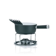 KELA Set za fondue od sira KL 16564 Lancy, keramika, sivi, 1 l