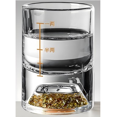 Kristalna čaša s mjernom oznakom Tip 2 50 ml, zlatna
