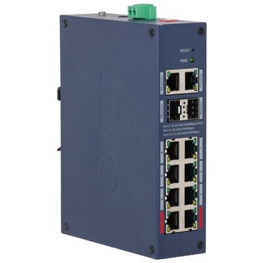 DAHUA Industrijski PoE switch CHS4212-8GT-110, 8 portova, 2 uplink porta, 2 x SFP