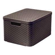 CURVER Višenamjenska košarica s poklopcem Rattan L smeđa