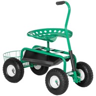 HOMESTAR Vrtna kolica s rotirajućim sjedalom, 81 x 445 x 46-59 cm, zelena