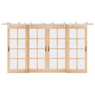 Pribor za klizna vrata od nehrđajućeg čelika 200 cm srebrni