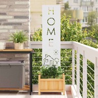 Dekorativna pregrada za vrt 32 x 140 cm hladno valjana čelična, bijela