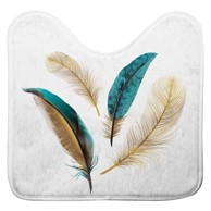 DOUCEUR D'INTÉRIEUR Bijela kupaonska prostirka za WC 45x45 cm Plumiss