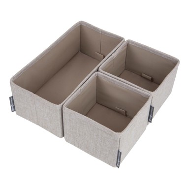 BIGSO Set od 3 bež organizatora za ladice Drawer