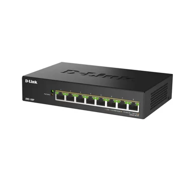 DLINK Switch DMS-108P/E 8-Port Multi-Gigabit Unmanaged PoE, crni