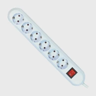 BACHMANN Produžni kabel 6x220V 5 m s prekidačem bijeli 381.252K