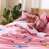 THEIR NIBS Pamučna Posteljina Mon Coeur 230x220 cm Bijela/ružičasta
