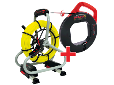 RUNPO Profi-set sajla za provlačenje, staklena vlakna, Ø4.5 mm, 60 m, 30 m