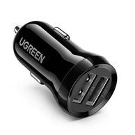 UGREEN Auto punjač 24W, 2×USB-A, crni