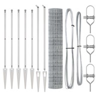 Euro ograda s 7 šiljatih stupova 1,6x10 m galvanizirani čelik