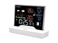 MANTA Vremenska stanica WINDY, DCF, sat, budilica, bijela MTO100W