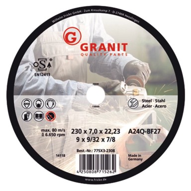 GRANIT brusni disk za ekscentrične brusilice, 230 mm