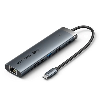 VENTION USB-C docking stanica 8u1, 4K 60 Hz, 100 W