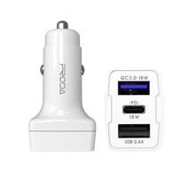 PRODA Auto punjač Power Delivery, Quick Charge 3.0, 18 W, 2 x USB / USB Type- C