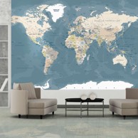 Foto tapeta Vintage World Map 150x105