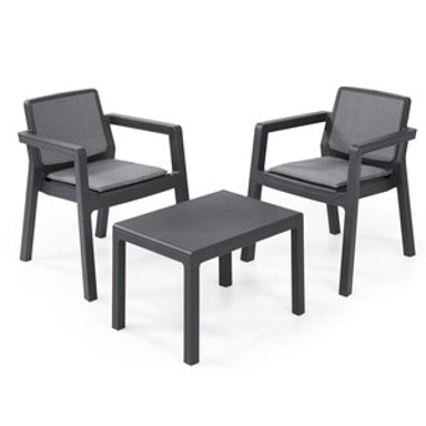 KETER Balkonski set Emily s jastucima, grafit