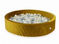 MIMII Jama za suhe kuglice 600 dijelova 130 x 30, baršunasto zlato, srebro, opalescentno, svijetlo zlato, prozirno