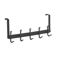 WENKO Crna metalna vješalica za vrata 37 cm, Nostalgia