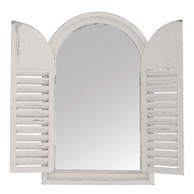 ESSCHERT DESIGN Vanjsko ogledalo s okvirom od masivnog drveta 37x59 cm