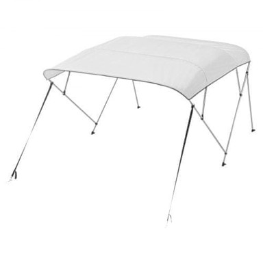 VEVOR Bimini nadstrešnica za brod, 4 luka, 244 x 216 x 137 cm, svijetlo siva