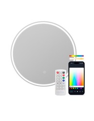 KSIX Pametno ogledalo protiv zamagljivanja, 70 cm, zvučnik, RGB + topla bijela