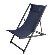 Metalna ležaljka CLEO, tamnoplava, 90/99x61x94/83 cm